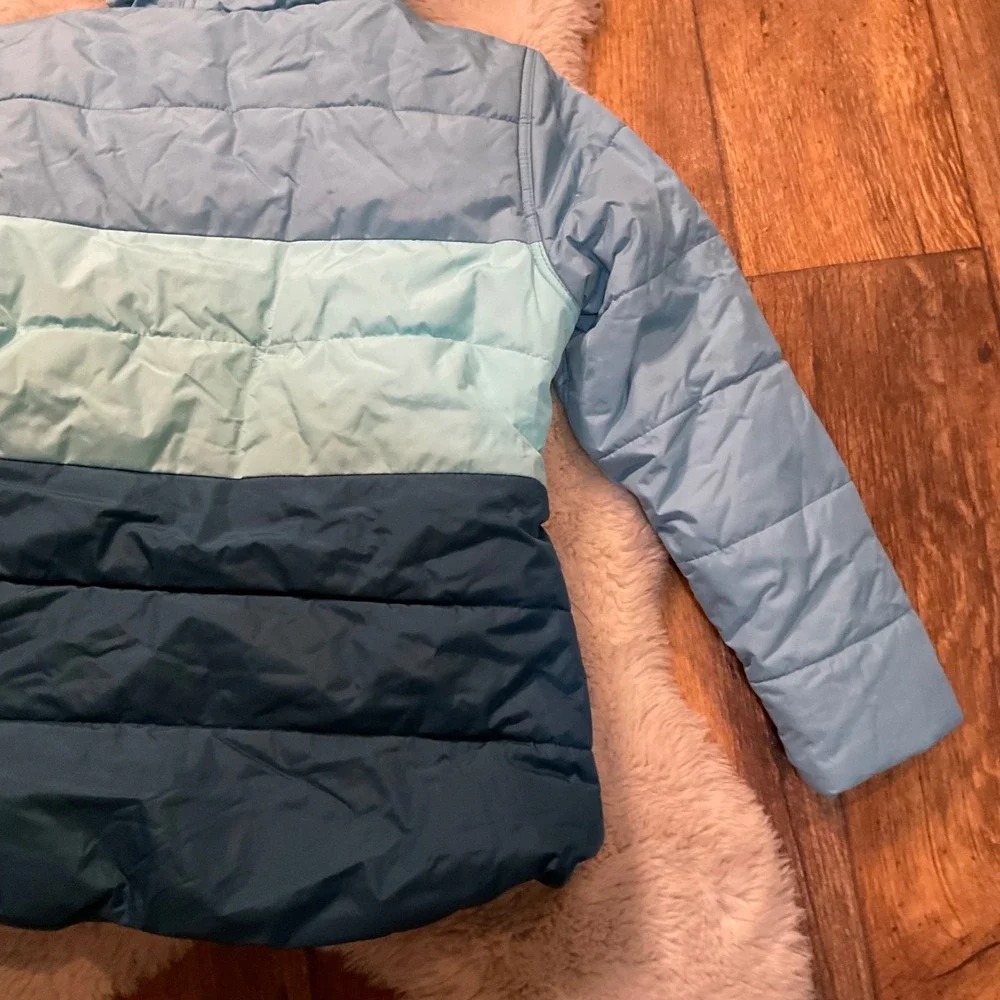 Whales Tail Coat‎ Size 7/8 Winter Youth Girls Colorblock Hooded Insulated